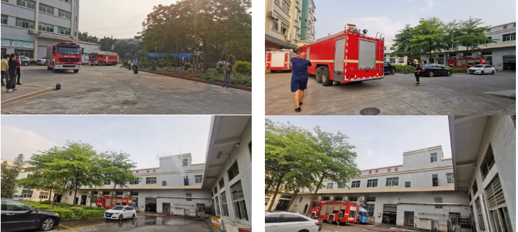 望牛墩消防大队联合大华磁电举办消防演习 望牛墩消防大队联合大华磁电举办消防演习