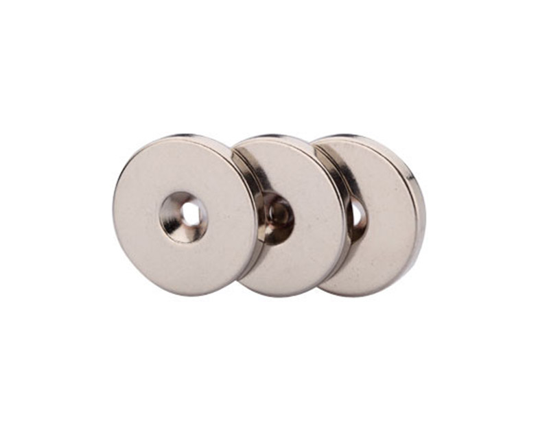 厂家直销钕铁硼强力圆形磁铁N35异形led沉孔带打孔磁铁定做