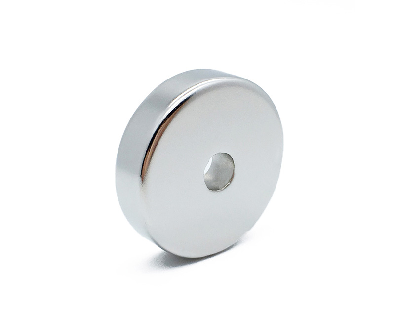 定制磁铁电机磁瓦钕铁硼大小头凸台强力磁铁打孔沉孔强磁定做磁铁